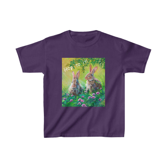 Hop to it! Two Bunny Buddies - Kids Heavy Cotton™ Tee - MD