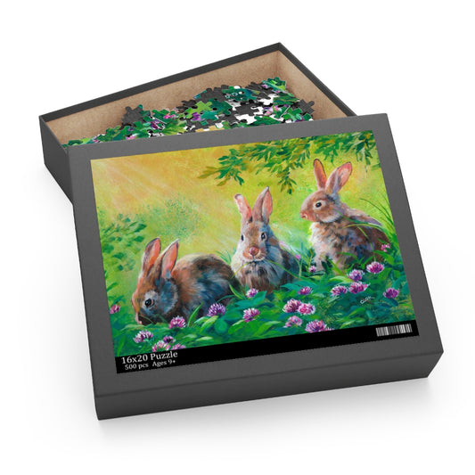 "Hare" Comes the Sun Bunnies Puzzle (120, 252, 500-Piece)