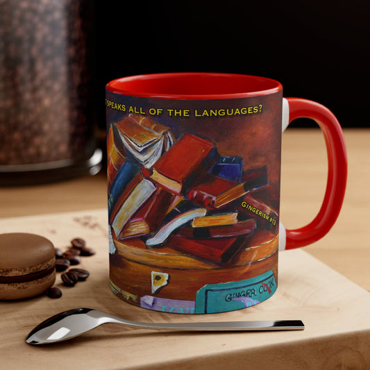 Bookshelf - An Artist - Accent Coffee Mug, 11oz, DP Ginger's Art and Gift Shop