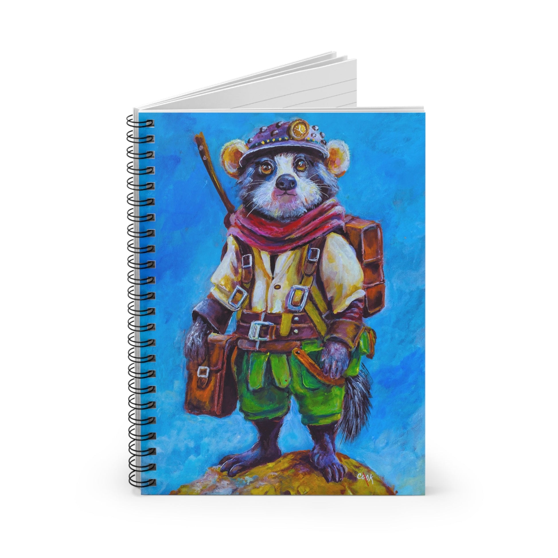 Buddy Badger - Spiral Journal / Notebook Ginger's Art and Gift Shop