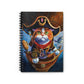 Captain Cook Cat - Spiral Journal / Notebook Ginger's Art and Gift Shop