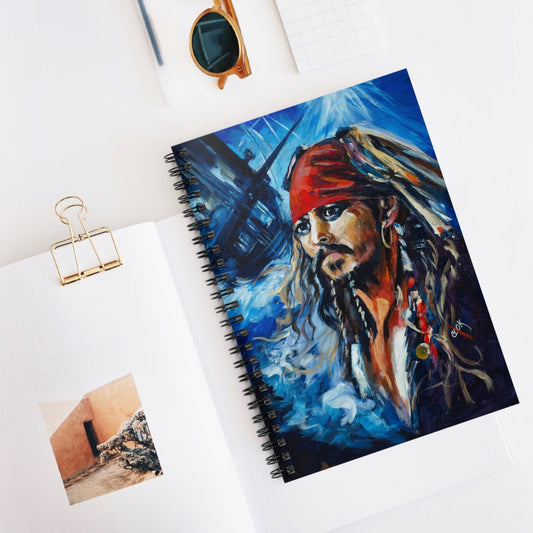 Pirate of the Caribbean - Spiral Journal / Notebook Ginger's Art and Gift Shop