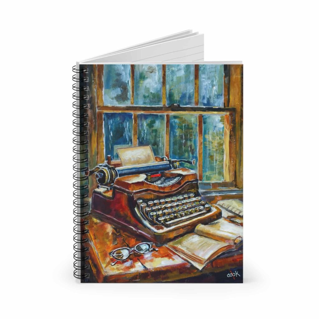 Typewriter Mini Notebook The Office Typewriter - Spiral Journal / Notebook Lined - Ginger's Art ...