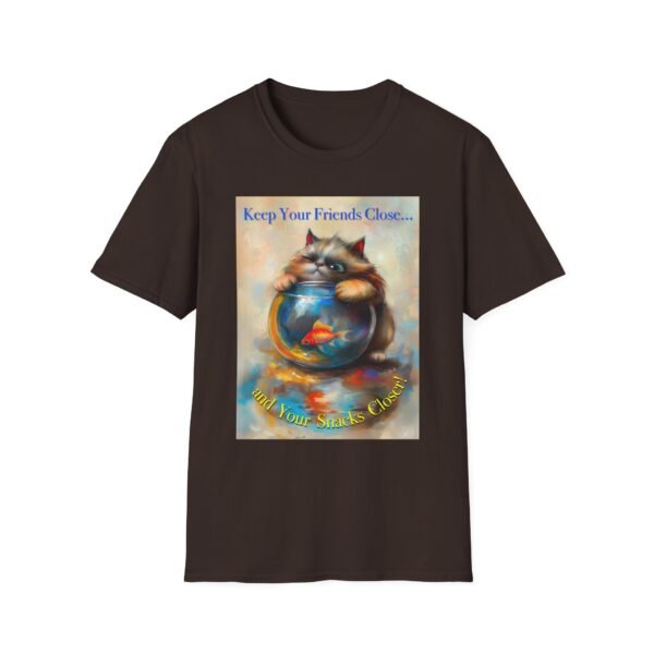 Funny Cat T-Shirt – Keep Your Snacks Closer Graphic Tee - Unisex T-Shirt - Image 2