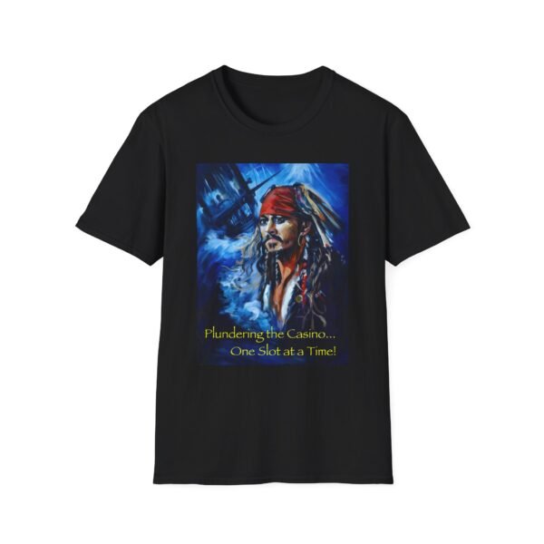 Pirate Casino Adventure T-Shirt – Plundering Slots in Style - Graphic Tee for Pirate and Cruise Lovers - Image 5