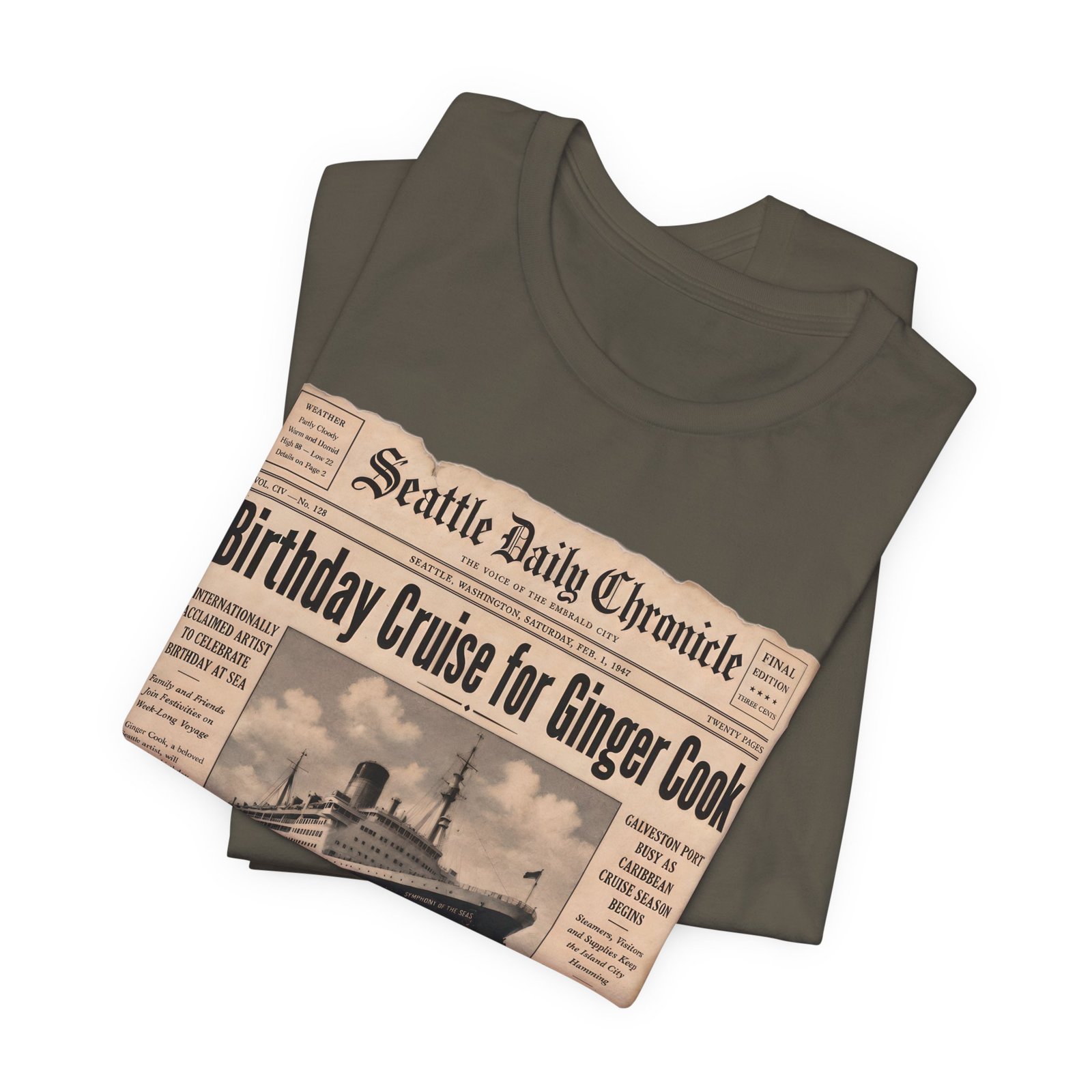 Ginger Cook 80th Birthday Cruise T-Shirt – Symphony of the Seas 2027 - Image 8