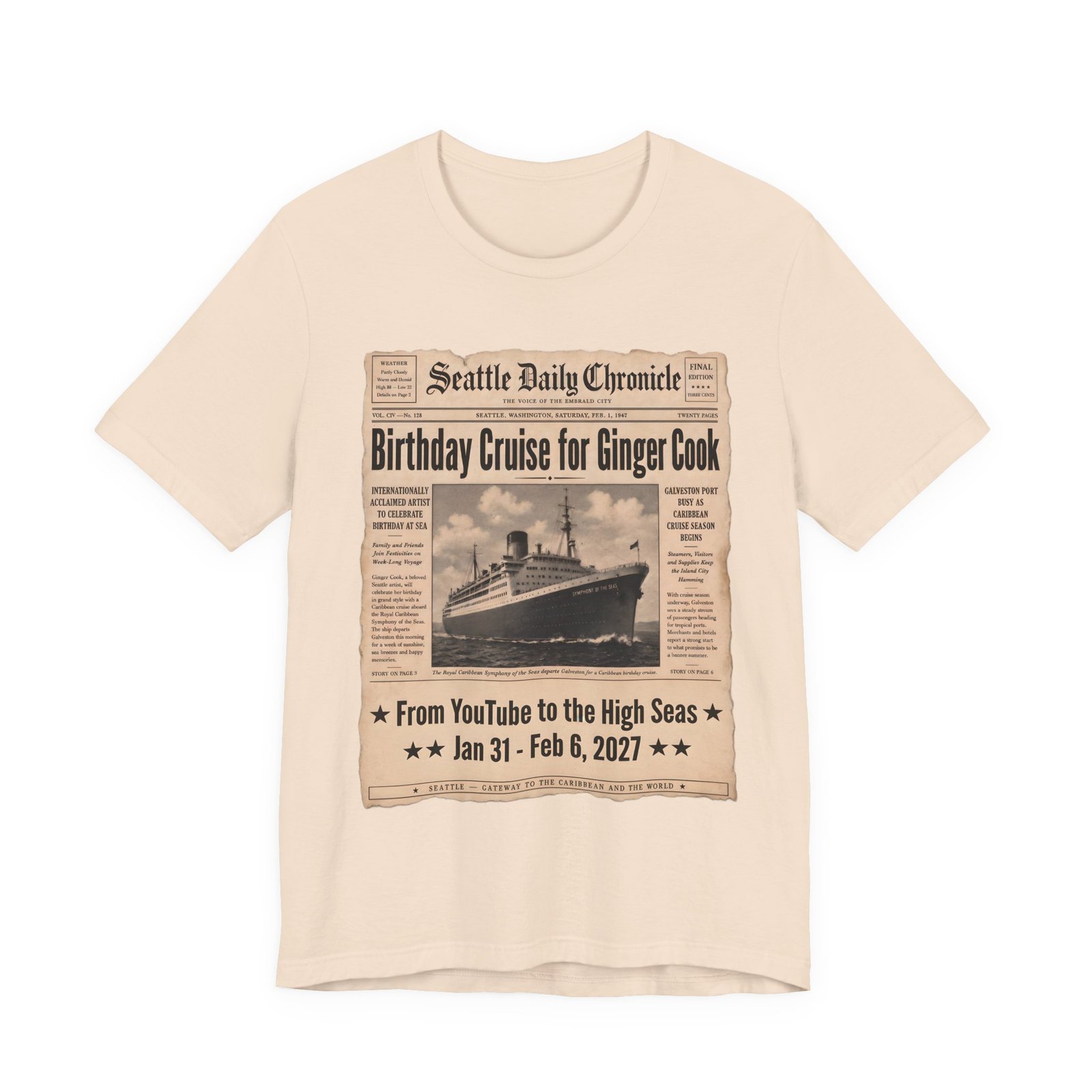 Ginger Cook 80th Birthday Cruise T-Shirt – Symphony of the Seas 2027 - Image 26