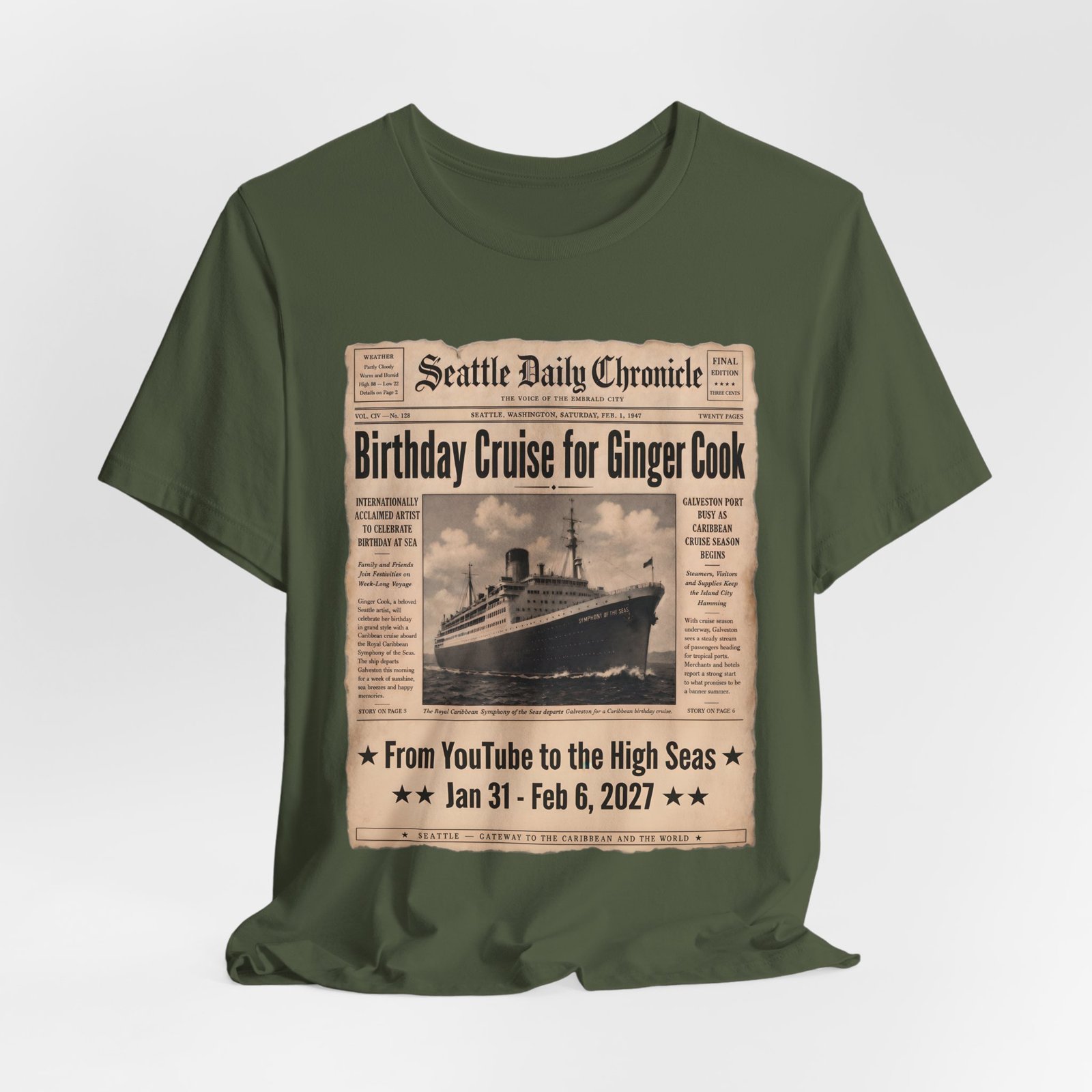 Ginger Cook 80th Birthday Cruise T-Shirt – Symphony of the Seas 2027 - Image 17