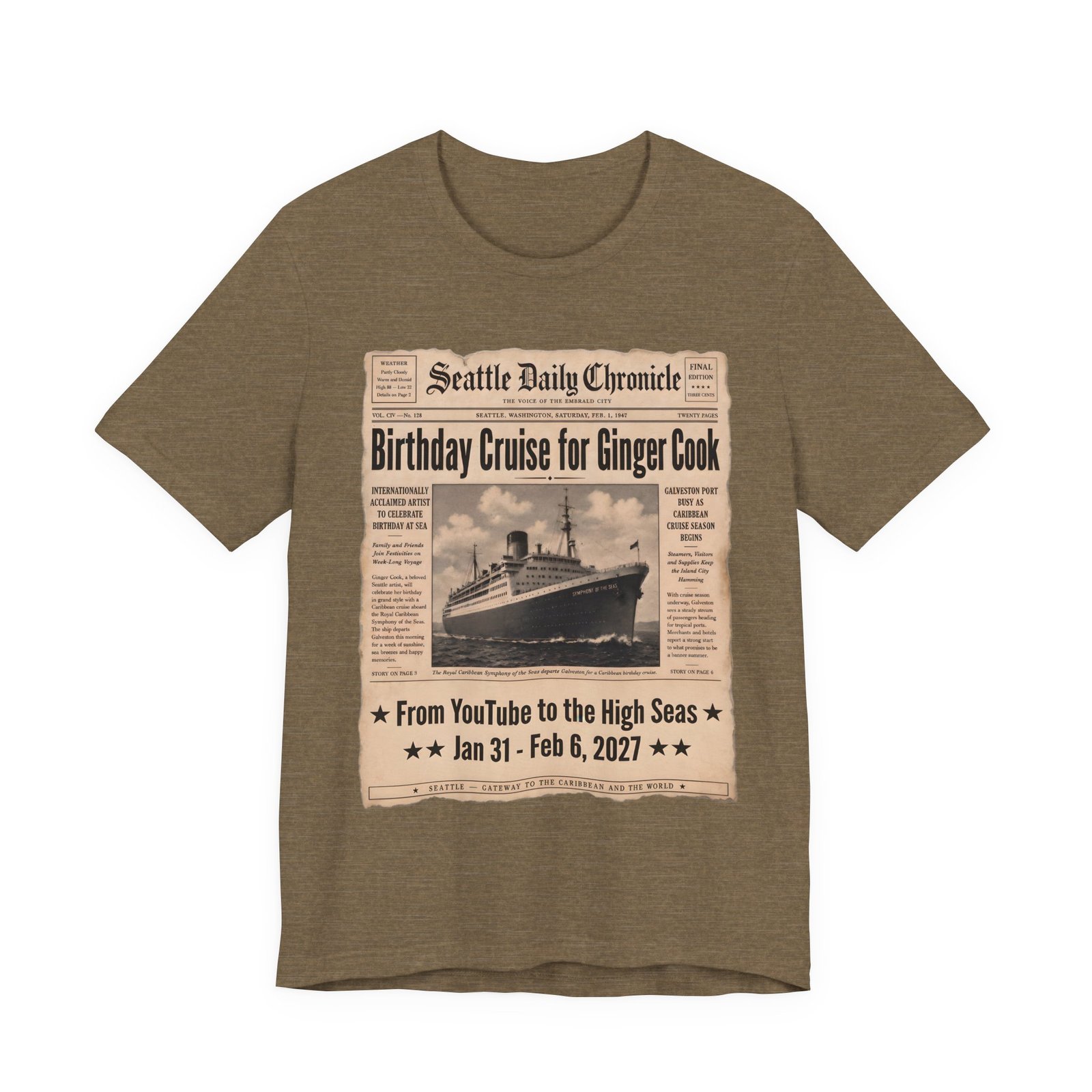 Ginger Cook 80th Birthday Cruise T-Shirt – Symphony of the Seas 2027 - Image 34