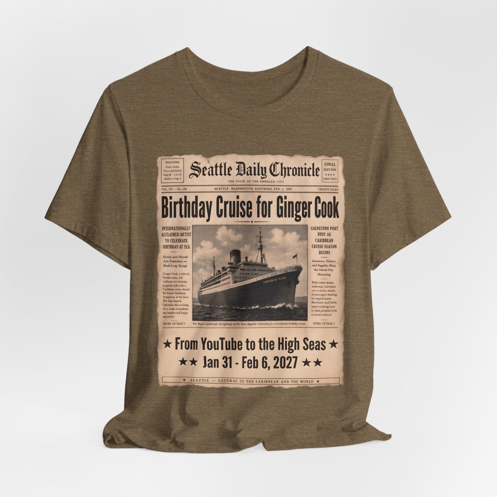Ginger Cook 80th Birthday Cruise T-Shirt – Symphony of the Seas 2027 - Image 37